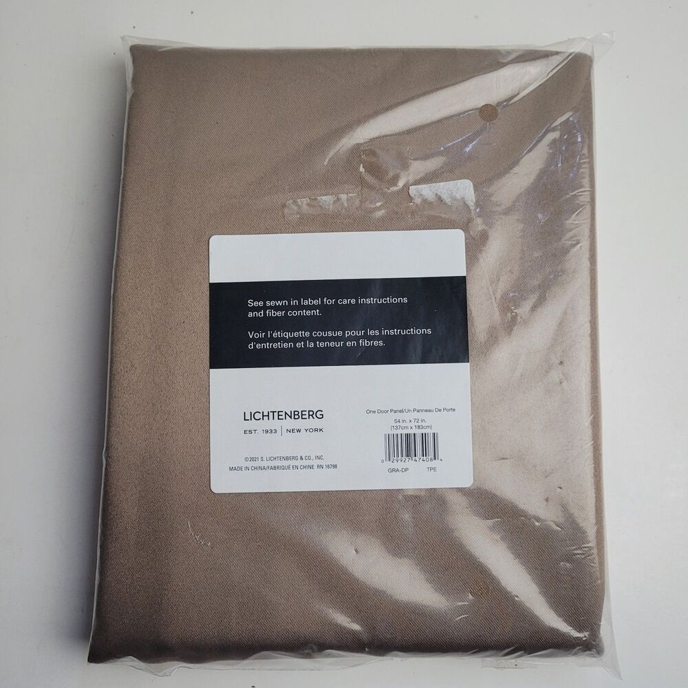 NEW Lichtenberg One Door Panel Taupe Brown 54 W in X 72 in  L #CT3